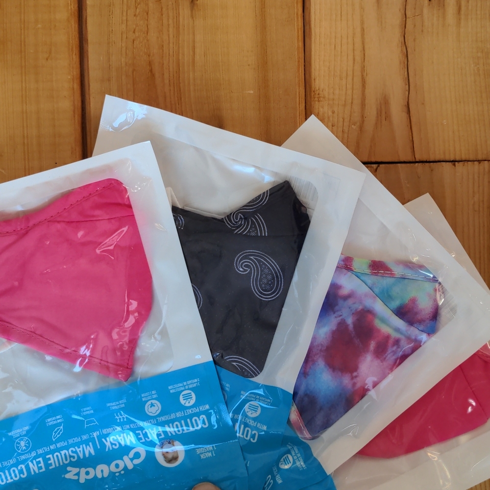 Facemasks Set of four new in package kids